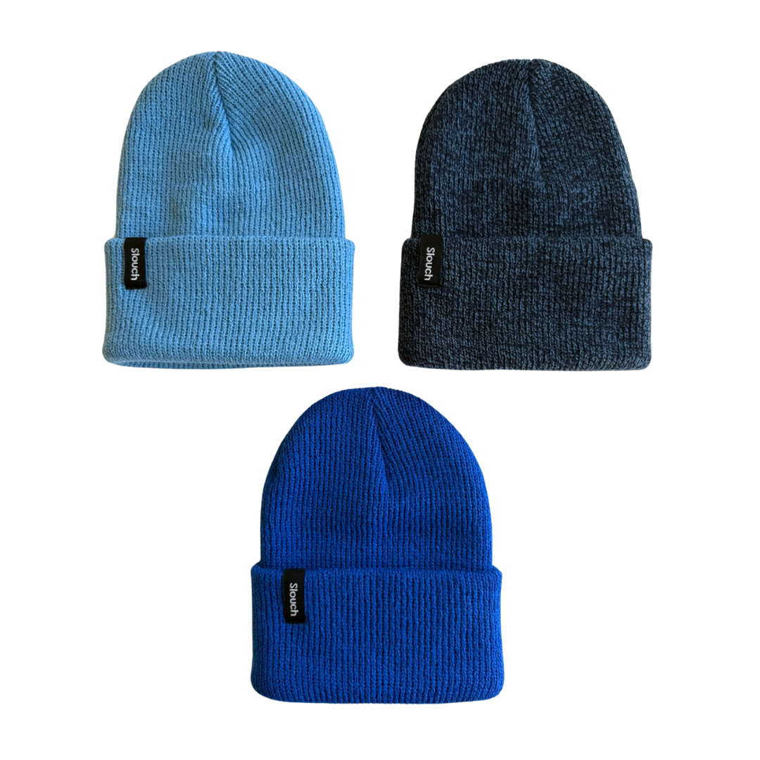 Light Blue, Cove, & Royal Blue Beanie Bundle