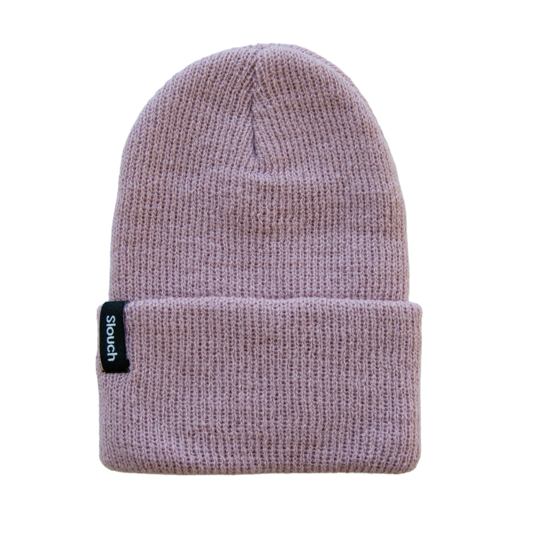 Mauve Knit Cuff Beanie for Infants, Toddlers, and Adults