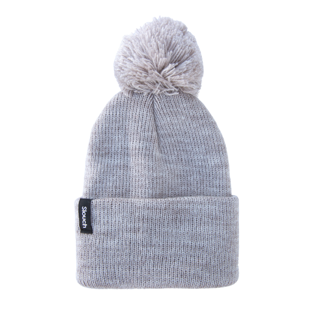Oat Knit Cuff Beanie w/ Pom for Infants, Toddlers, and Adults