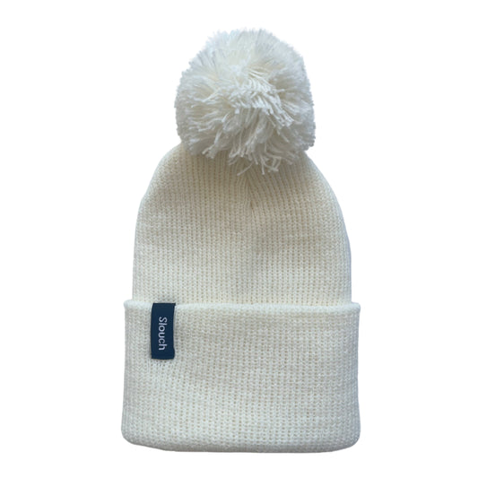 Cloud Knit Cuff Beanie with Pom for Infants, Toddlers, and Adults for Infants, Toddlers, and Adults