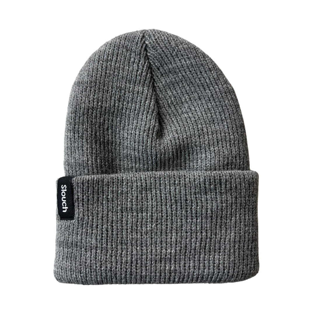 Gray Knit Cuff Beanie