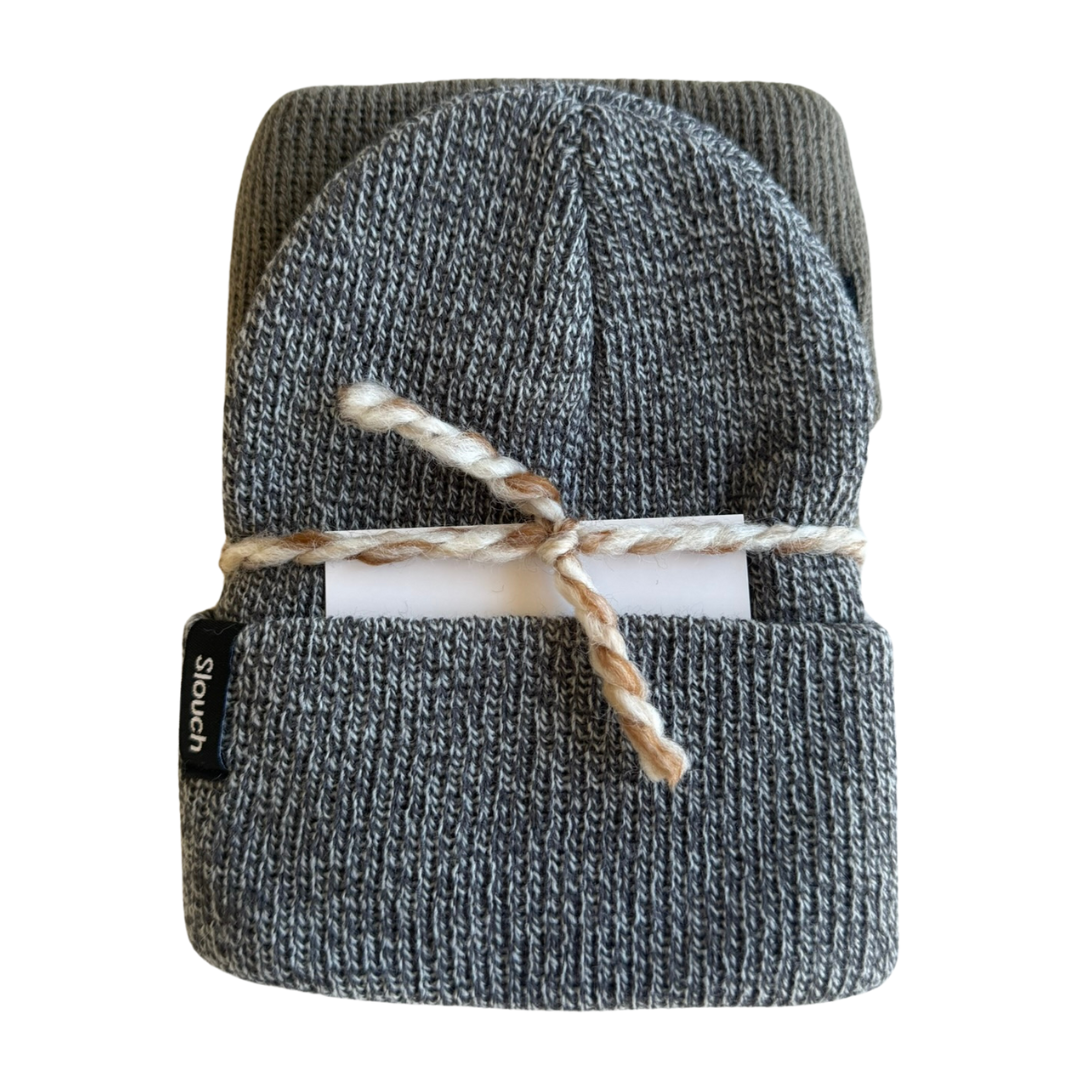 Heather Gray, Cliff, & Heather Copper Beanie Bundle with Yarn