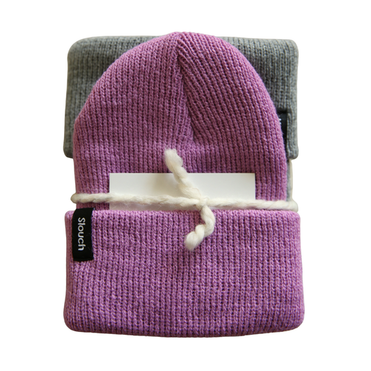 Infant Beanie Bundle - Orchid, Gray, & Oatmeal