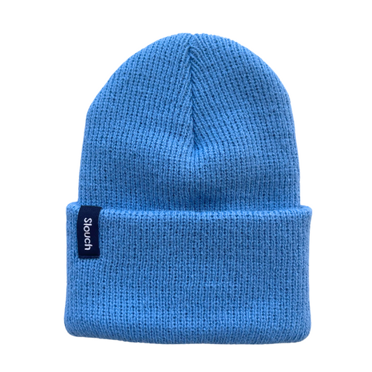 Light Blue Knit Cuff Beanie for Infants, Toddlers, and Adults