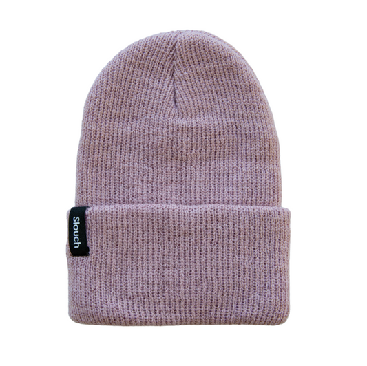 Mauve Knit Cuff Beanie