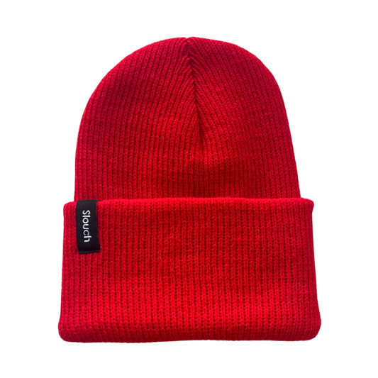 Red Knit Cuff Beanie for Infants, Toddlers, and Adults