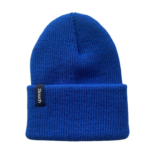 Royal Blue Knit Cuff Beanie for Infants, Toddlers, and Adults